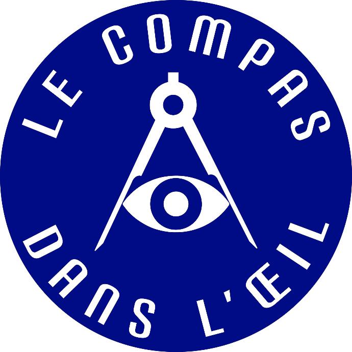 Logo maison édition le compas dans l'oeil