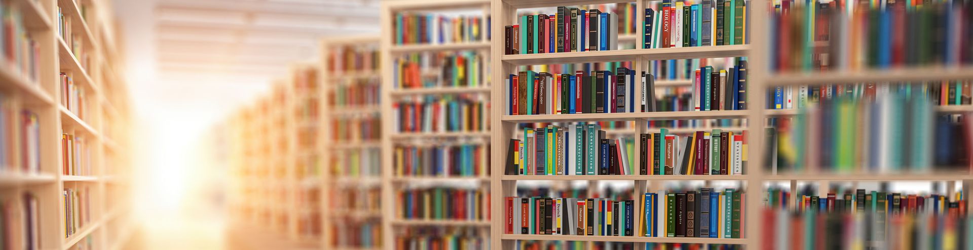 Librairie avec lumière