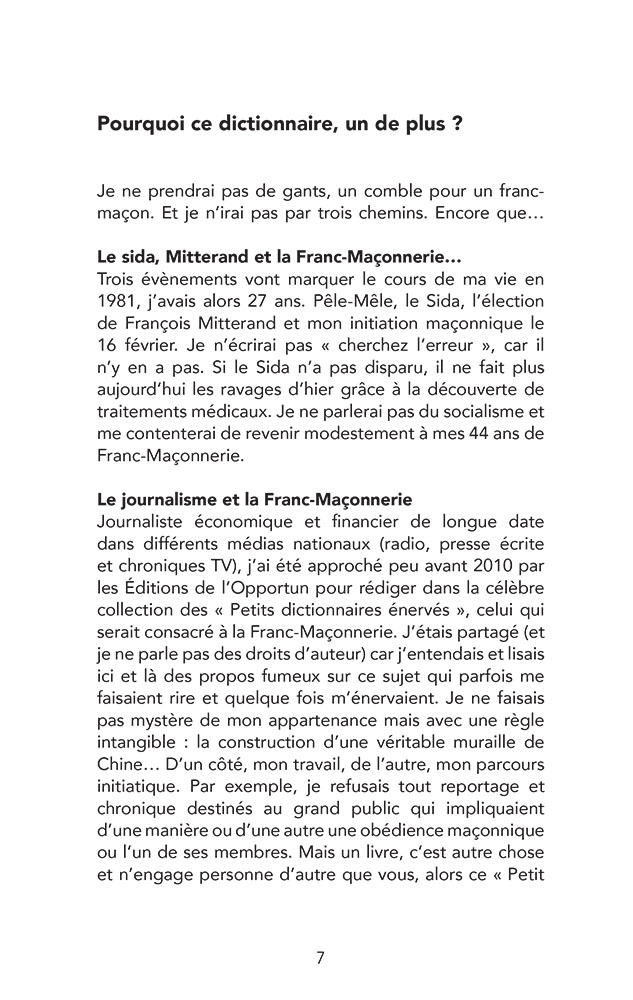 Franc-maçonnerie de  A à Z : Un mot peut en cacher un autre