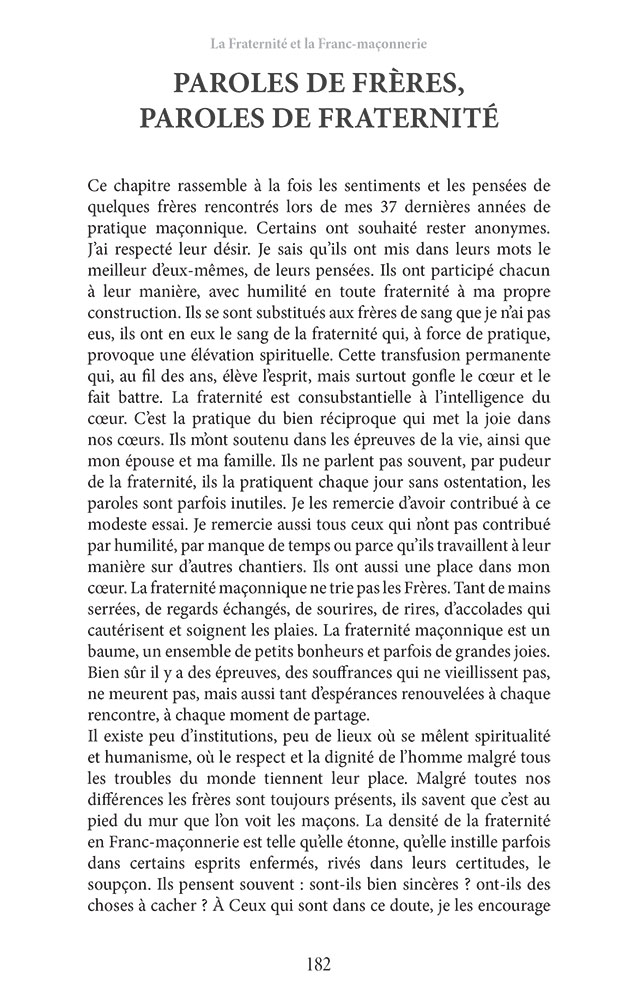 La Fraternité au cœur de la Franc-Maçonnerie