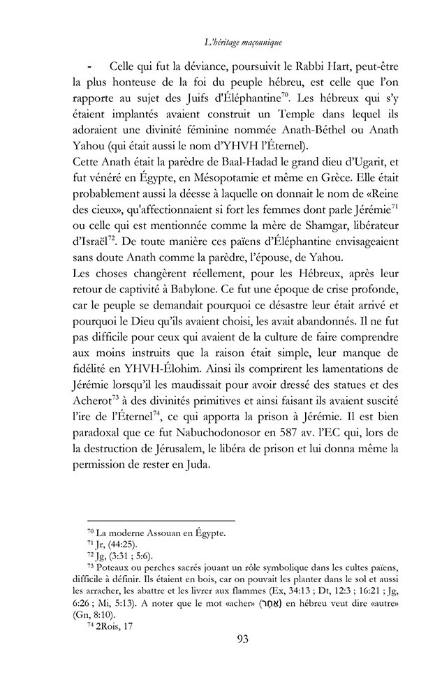L'héritage maçonnique, du Temple aux temples