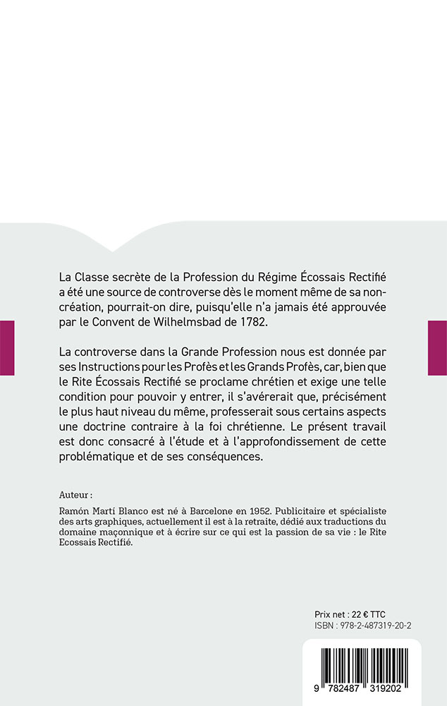 La Grande Profession du Rite Écossais Rectifié