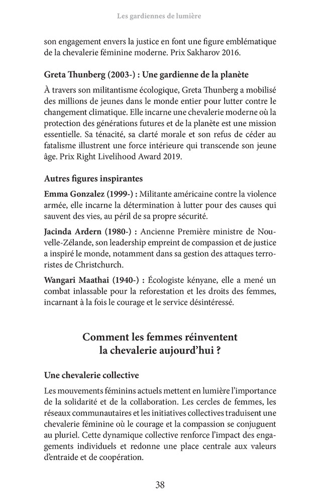 Les Gardiennes de Lumière, chevalerie féminine, mystique et sacrée