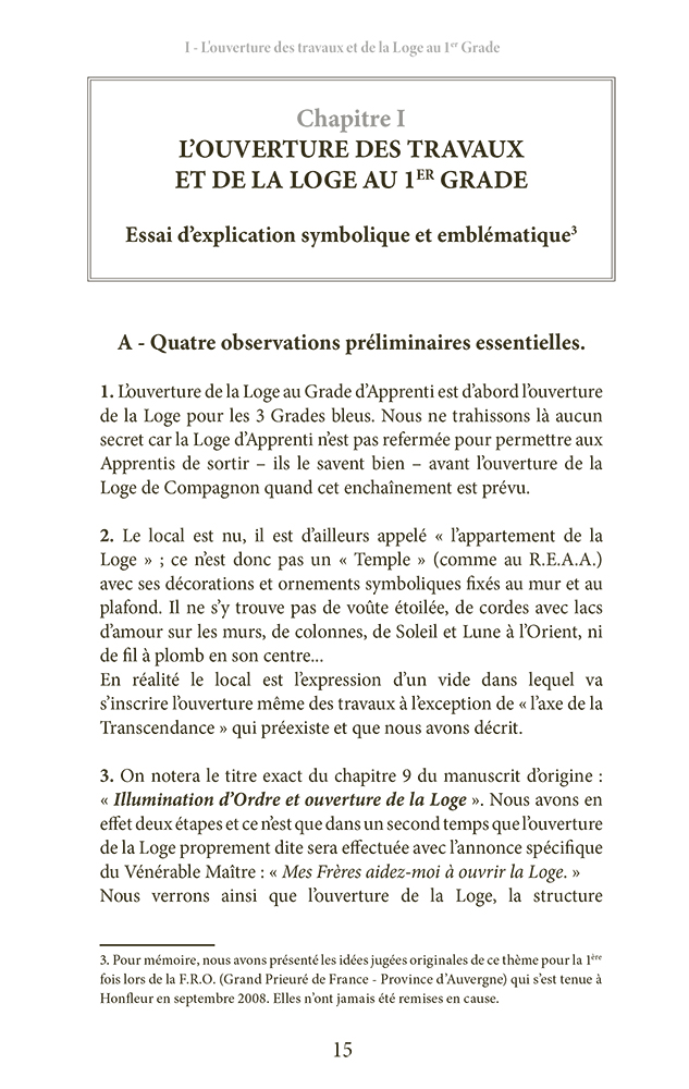L'expression symbolique et emblématique  du Rite Écossais Rectifié Tome 1 : le Rituel d'Apprenti