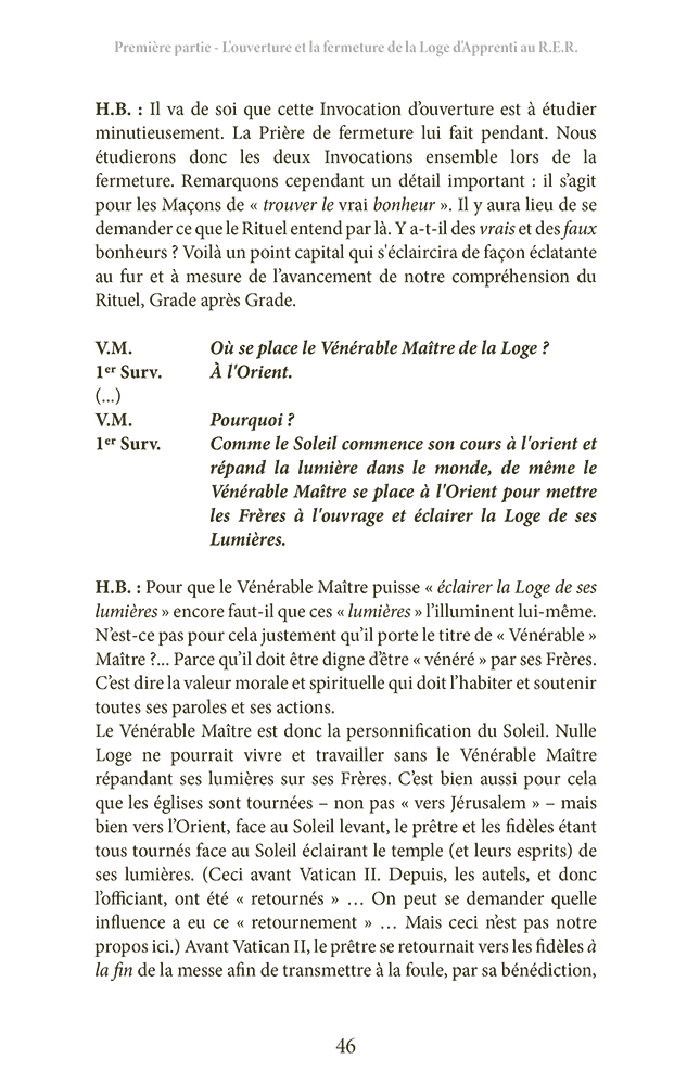 L'expression symbolique et emblématique  du Rite Écossais Rectifié Tome 1 : le Rituel d'Apprenti