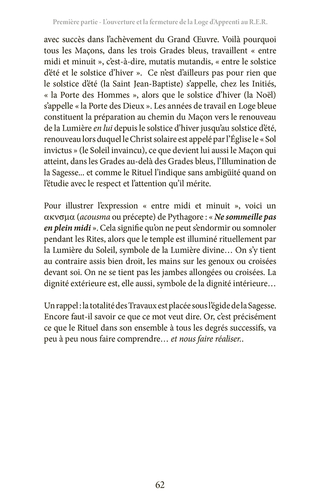 L'expression symbolique et emblématique  du Rite Écossais Rectifié Tome 1 : le Rituel d'Apprenti