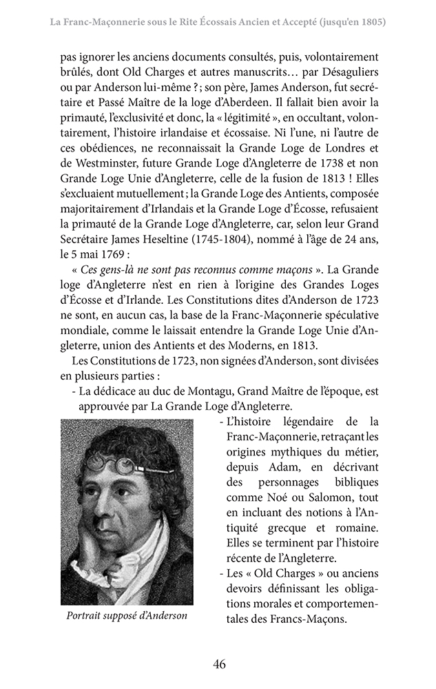 La Franc-Maçonnerie sous le Rite Écossais Ancien et Accepté (jusqu'en 1805)