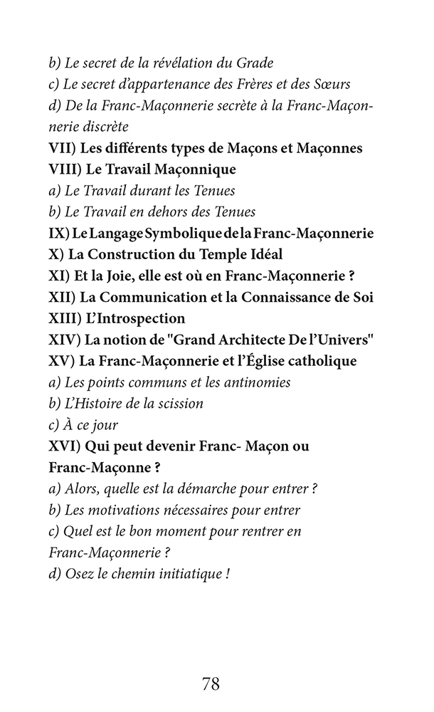 Pourquoi la Franc-Maçonnerie ?