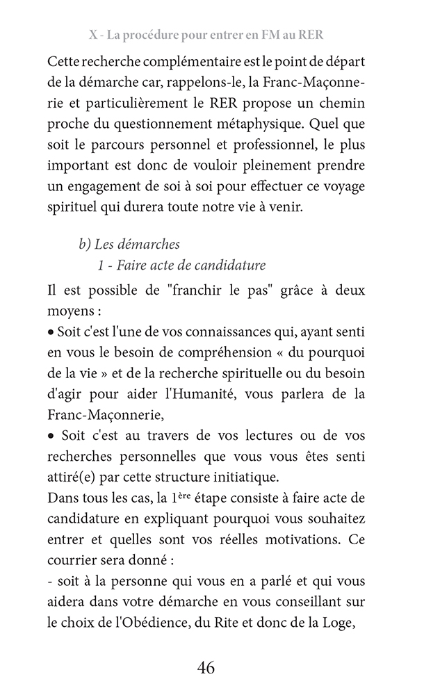 Pourquoi la Franc-Maçonnerie au RER ?