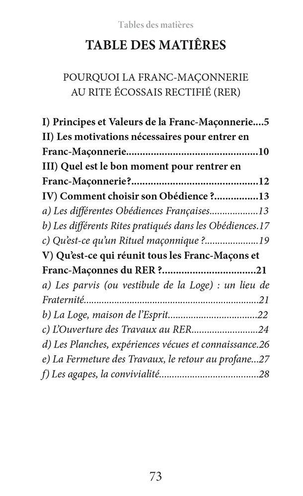 Pourquoi la Franc-Maçonnerie au RER ?